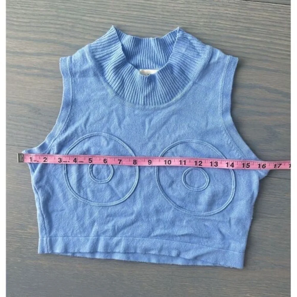 Fashion Brand Company Penelope Gazin Blue Anatomy Crop Top XS - Picture 5 of 6
